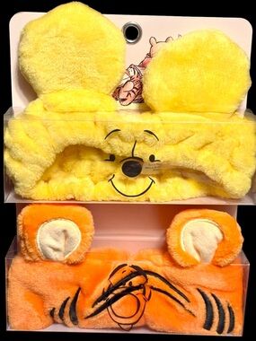 NWT•Plush Pooh and Tigger  Spa Headband 2pc Set